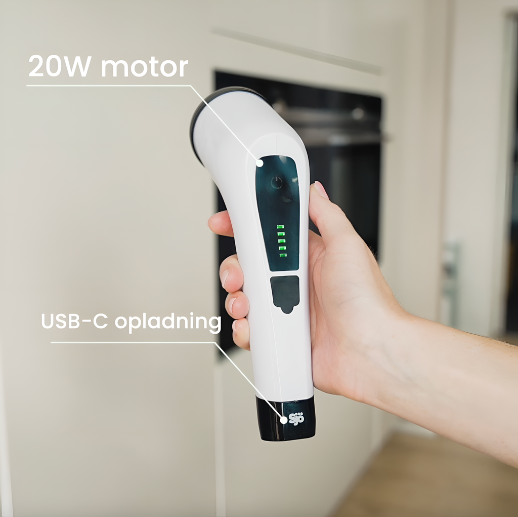 Elektrisk rengøringsbørste med forlængerstang