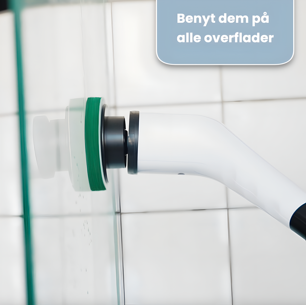 Elektrisk rengøringsbørste med forlængerstang